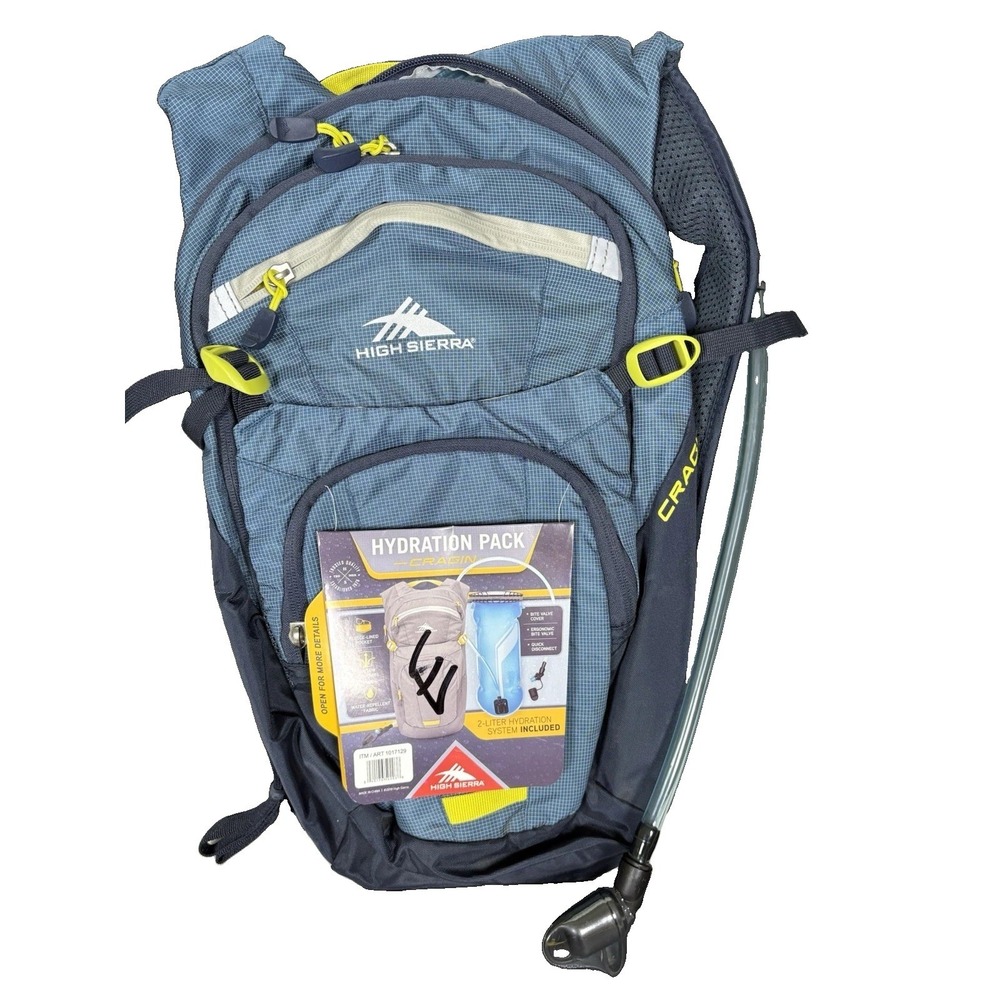High Sierra Cragin 12L Hydration Backpack 2L Reservoir Blue New With Tags
